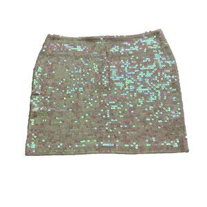 Topshop Womens Mini Skirt Size 6 White Sequins